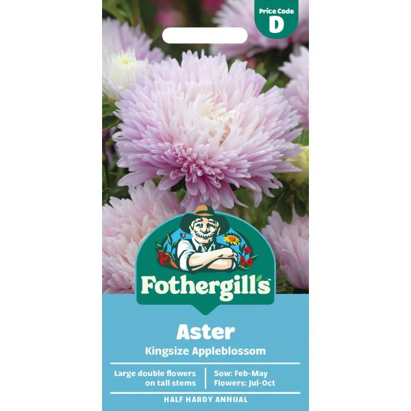 Aster Kingsize Appleblossom Seeds