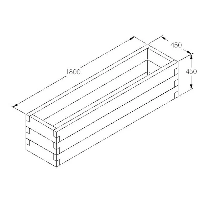 Caledonian Wooden Garden Trough - Image 2