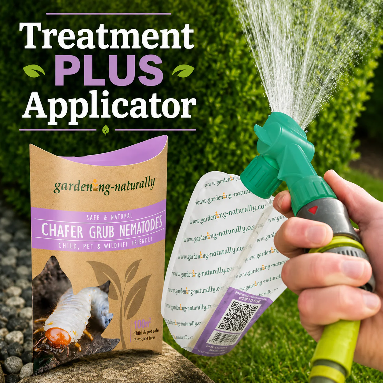 Chafer Grub Nematode Treatment & Applicator Bundle