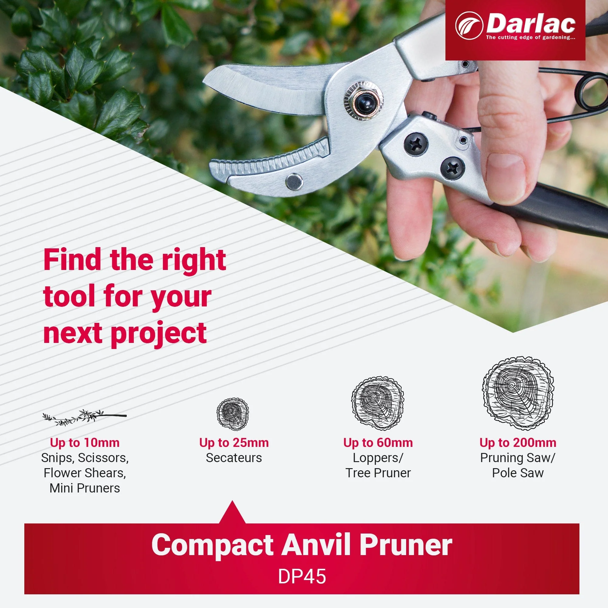 Darlac Compact Anvil Secateurs - Image 6