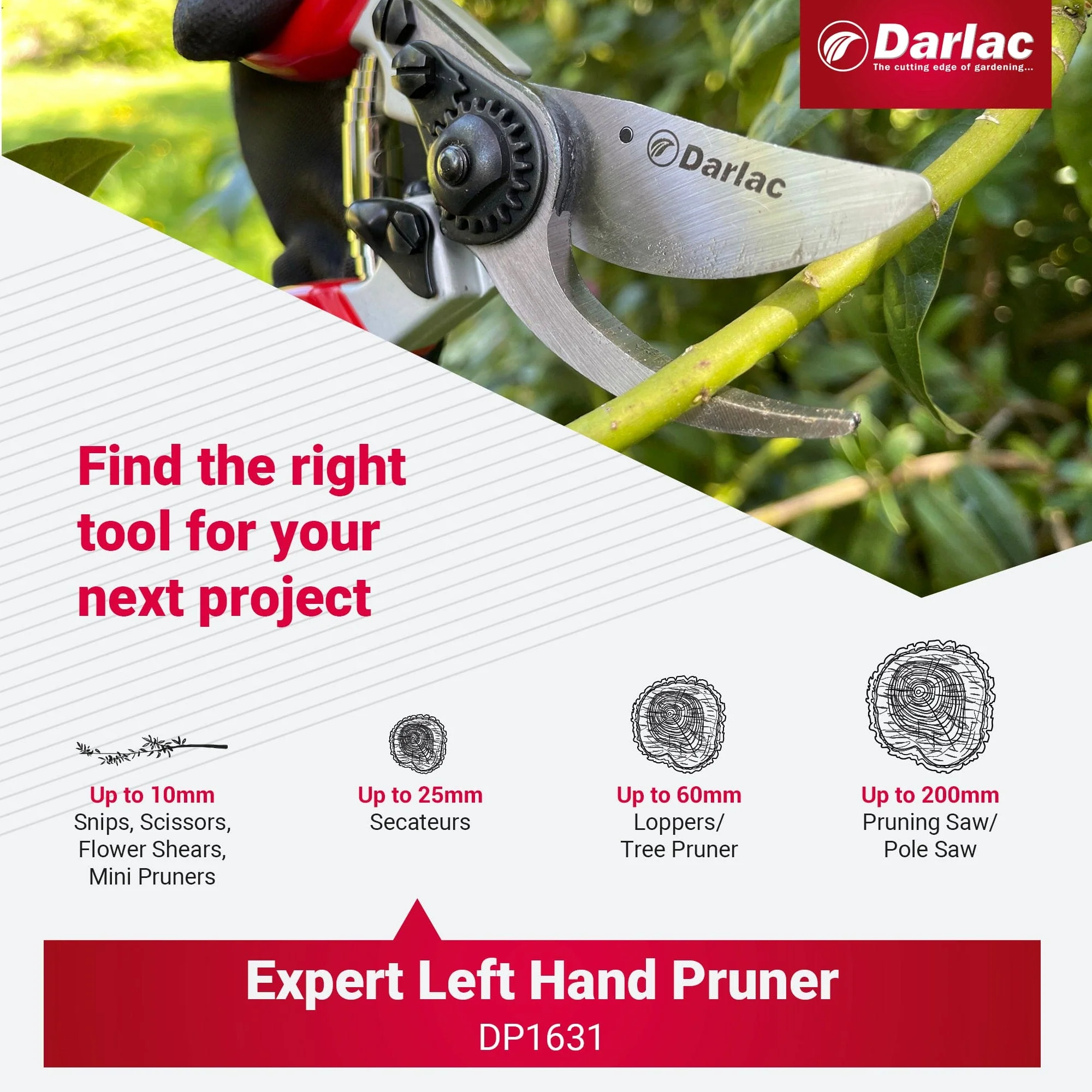 Darlac Expert Left Hand Bypass Secateur - Image 6