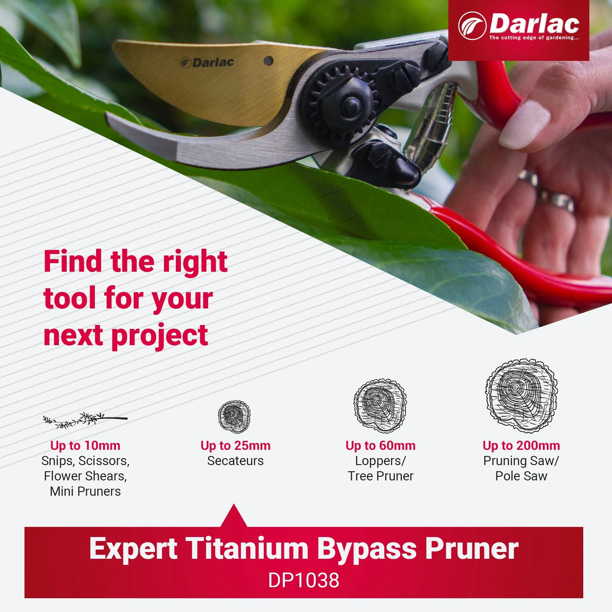 Darlac Expert Titanium Bypass Secateur - Image 6