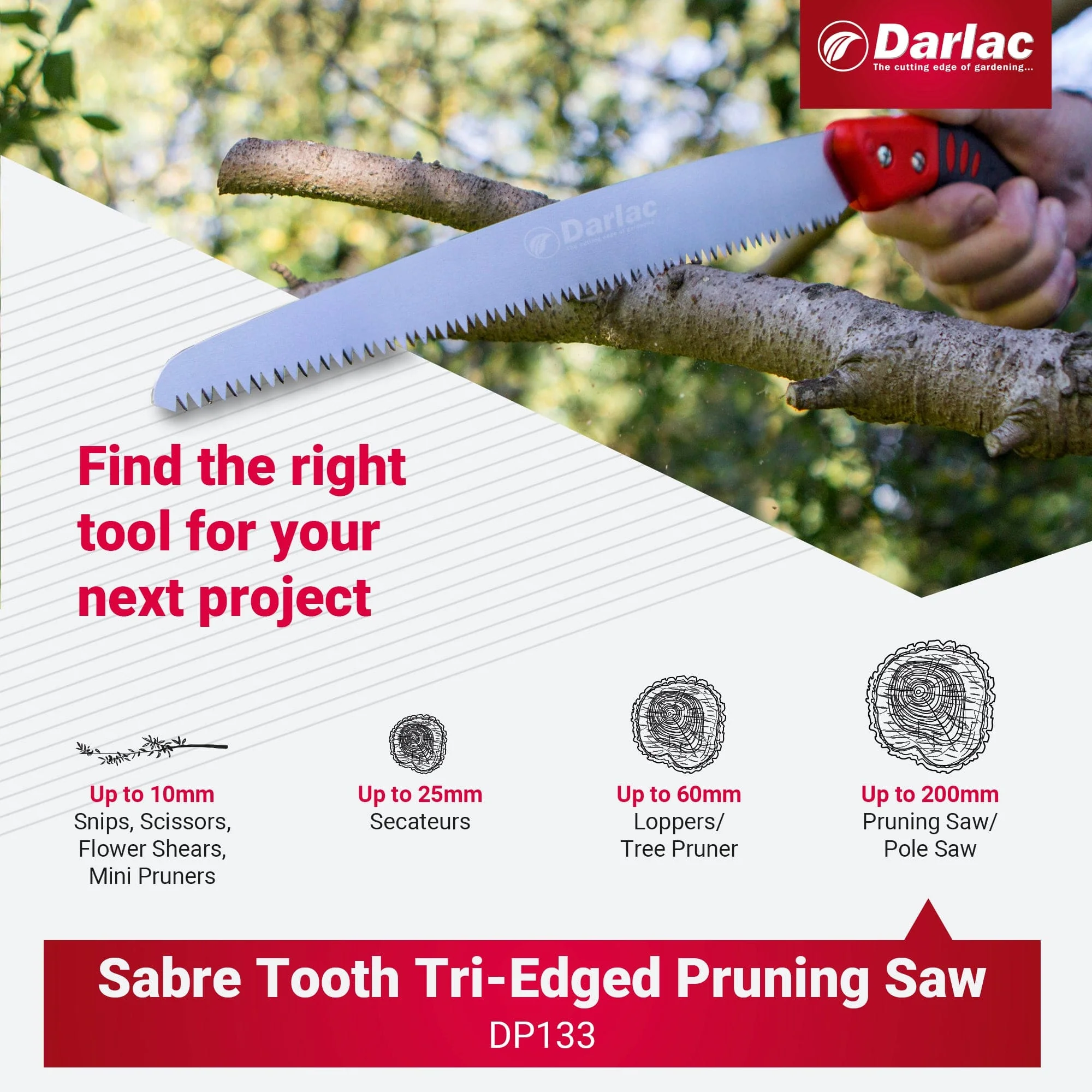 Darlac Sabre Tooth Tri-Edged Pruning Saw - Image 6