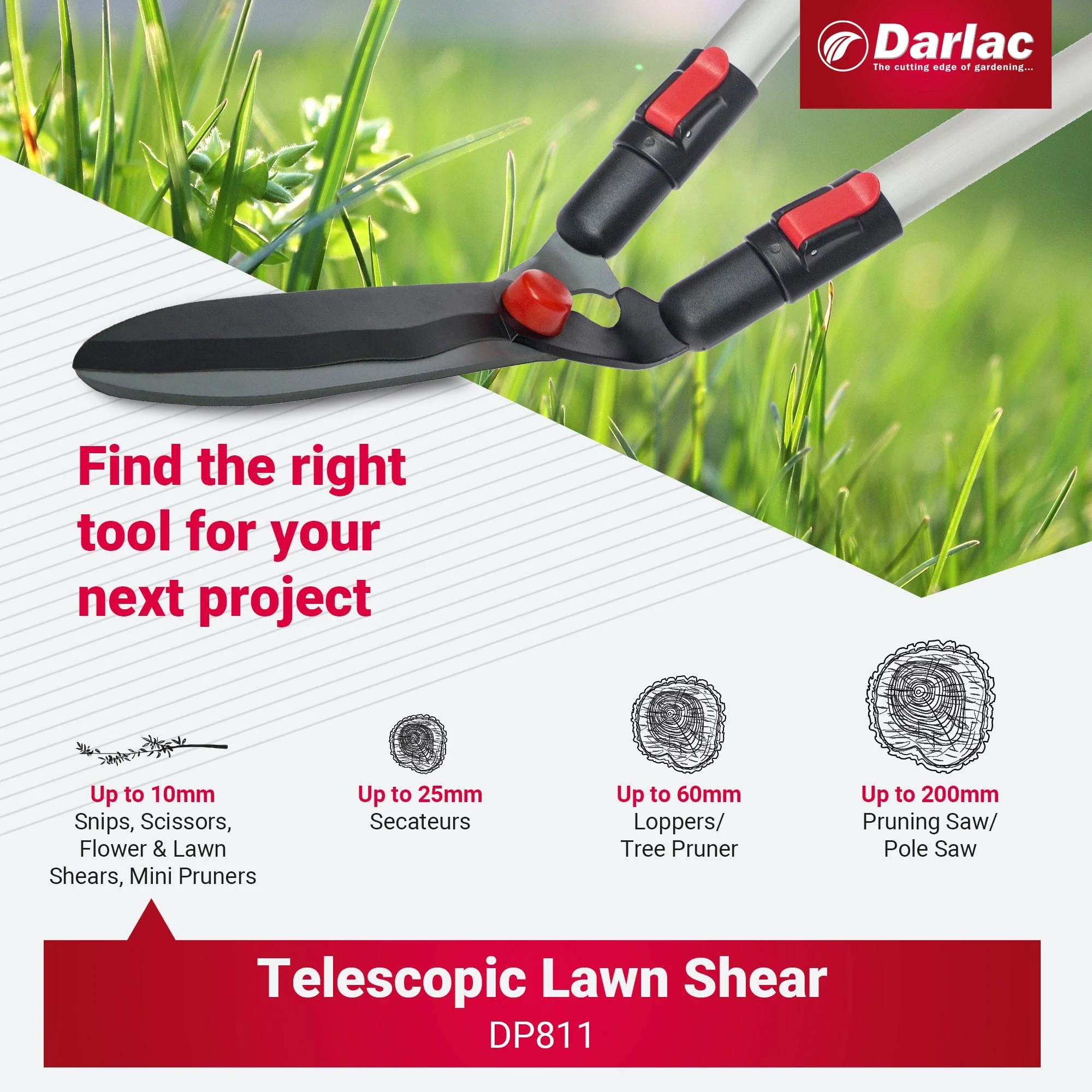 Darlac Telescopic Lawn Shear - Image 6