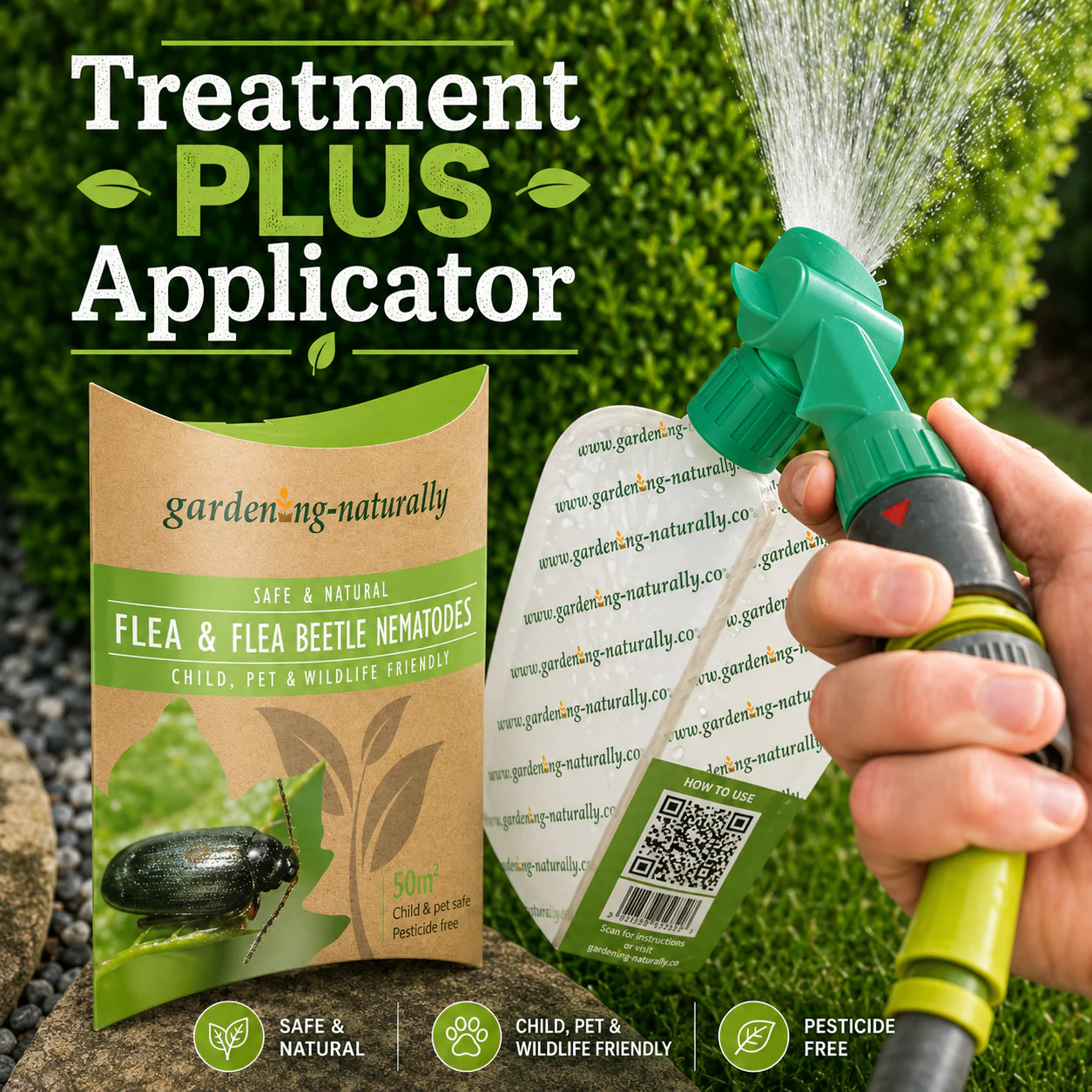 Flea and Flea Beetle Nematode Treatment & Applicator Bundle