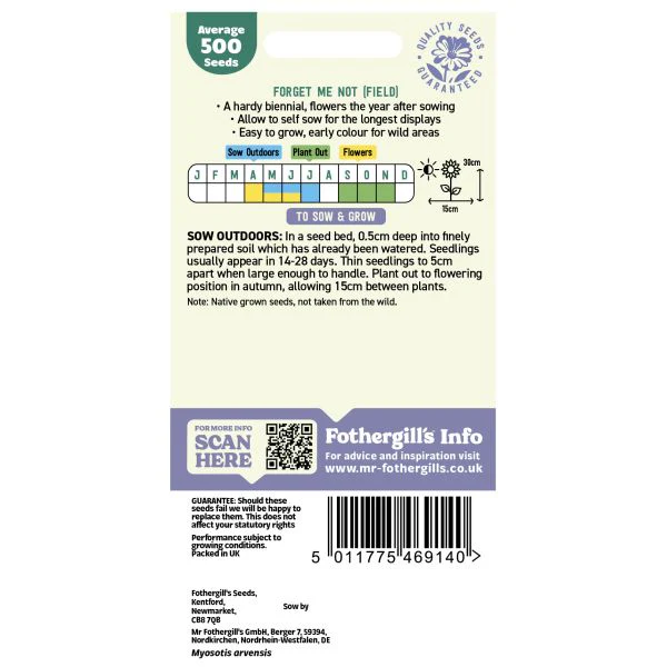 Nature's Helpers Forget-Me-Not Field Wildflower Seeds - Image 2