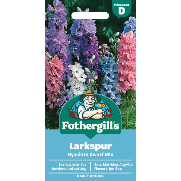 Larkspur Hyacinth Dwarf Mixed Seeds