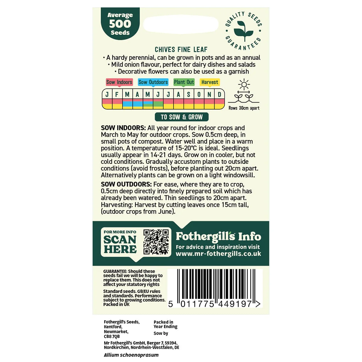 Oh Sow Simple - Chives Seeds - Image 2