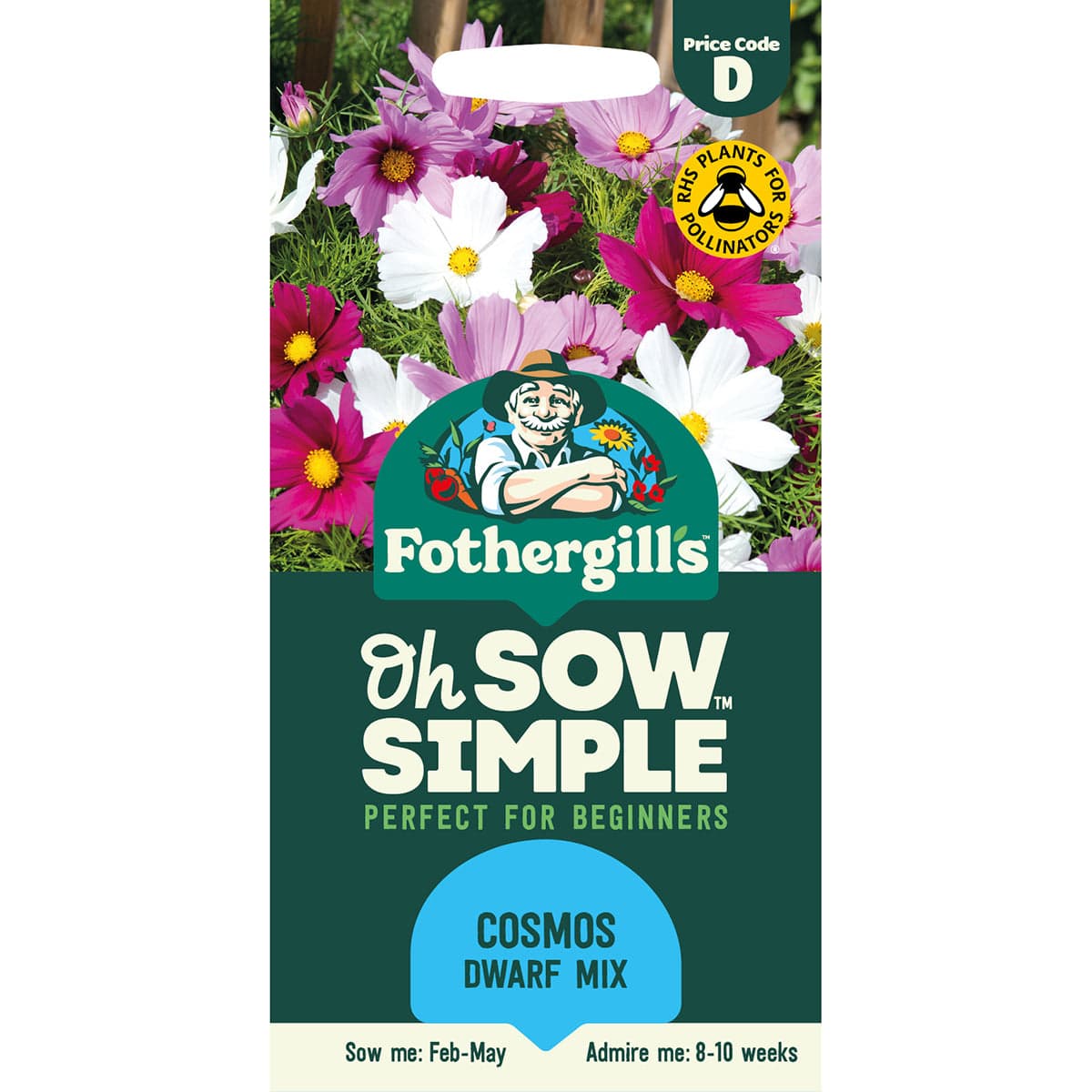 Oh Sow Simple - Cosmos (Dwarf) Candyfloss Mixed Seeds