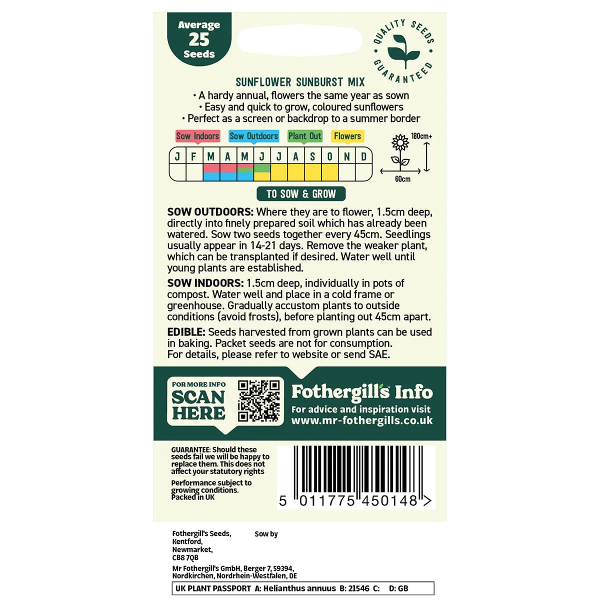 Oh Sow Simple - Sunflower Mixed Flower Seeds - Image 2