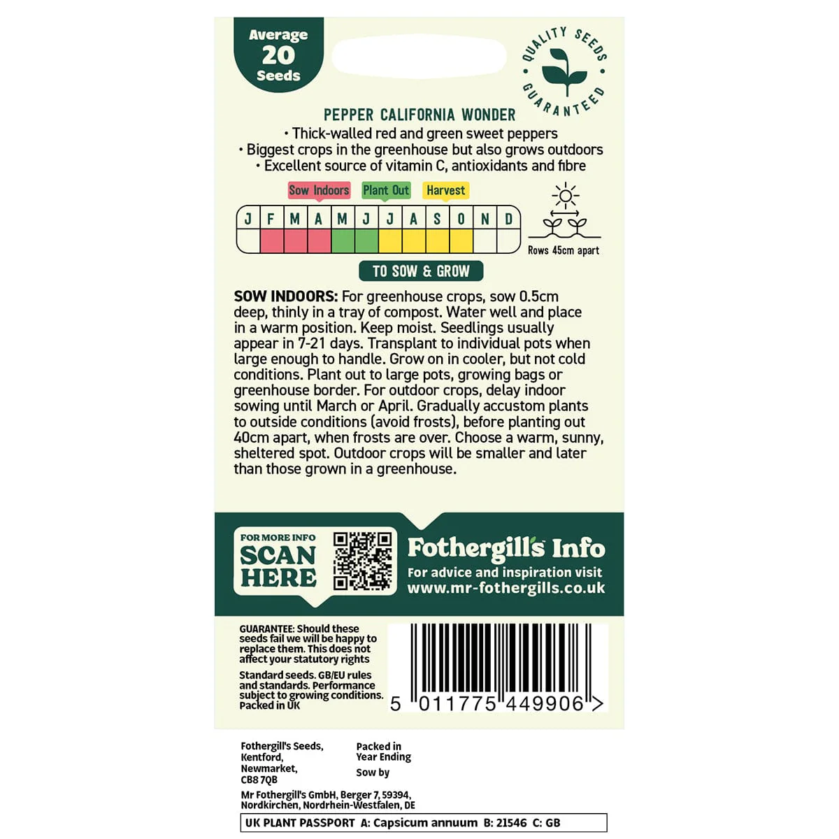 Oh Sow Simple - Sweet Red Pepper Seeds - Image 2