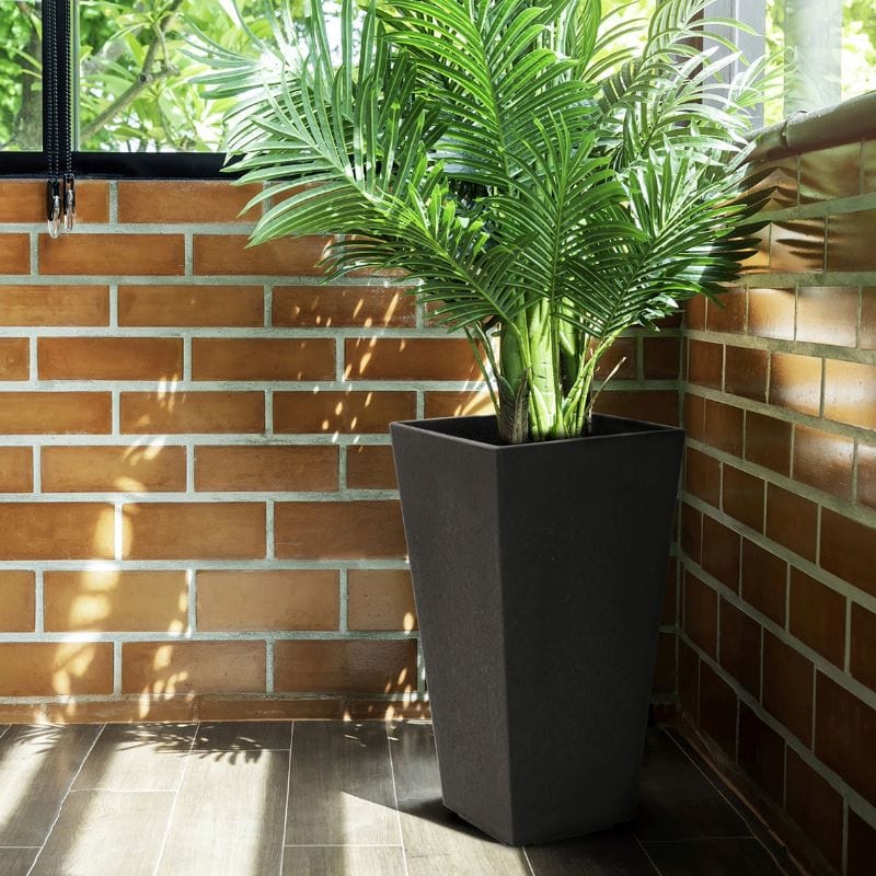 Sonata Recycled and Unbreakable Plant Pots 50cm Slate Twin Pack - Image 2