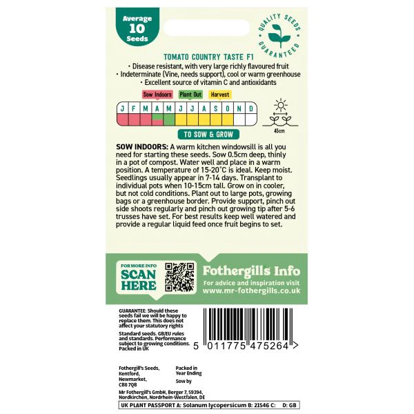Tomato (Beefsteak)  Country Taste F1 Seeds - Image 2