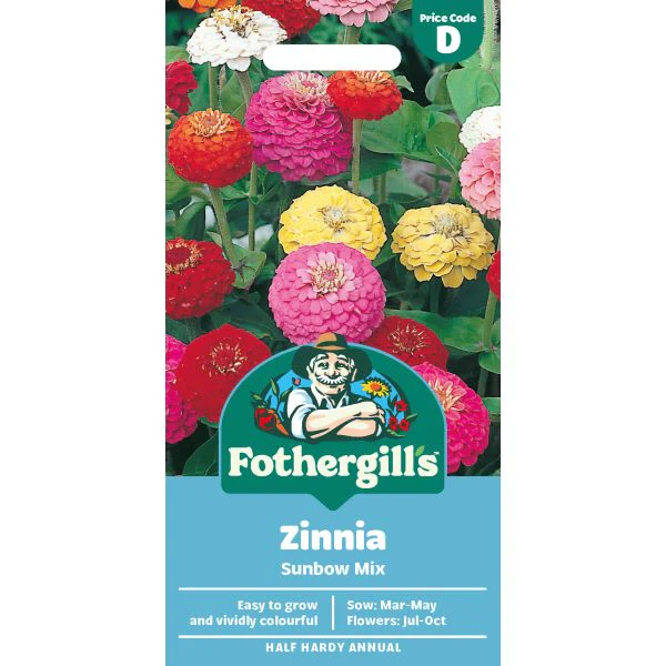 Zinnia Sunbow Mixed Seeds